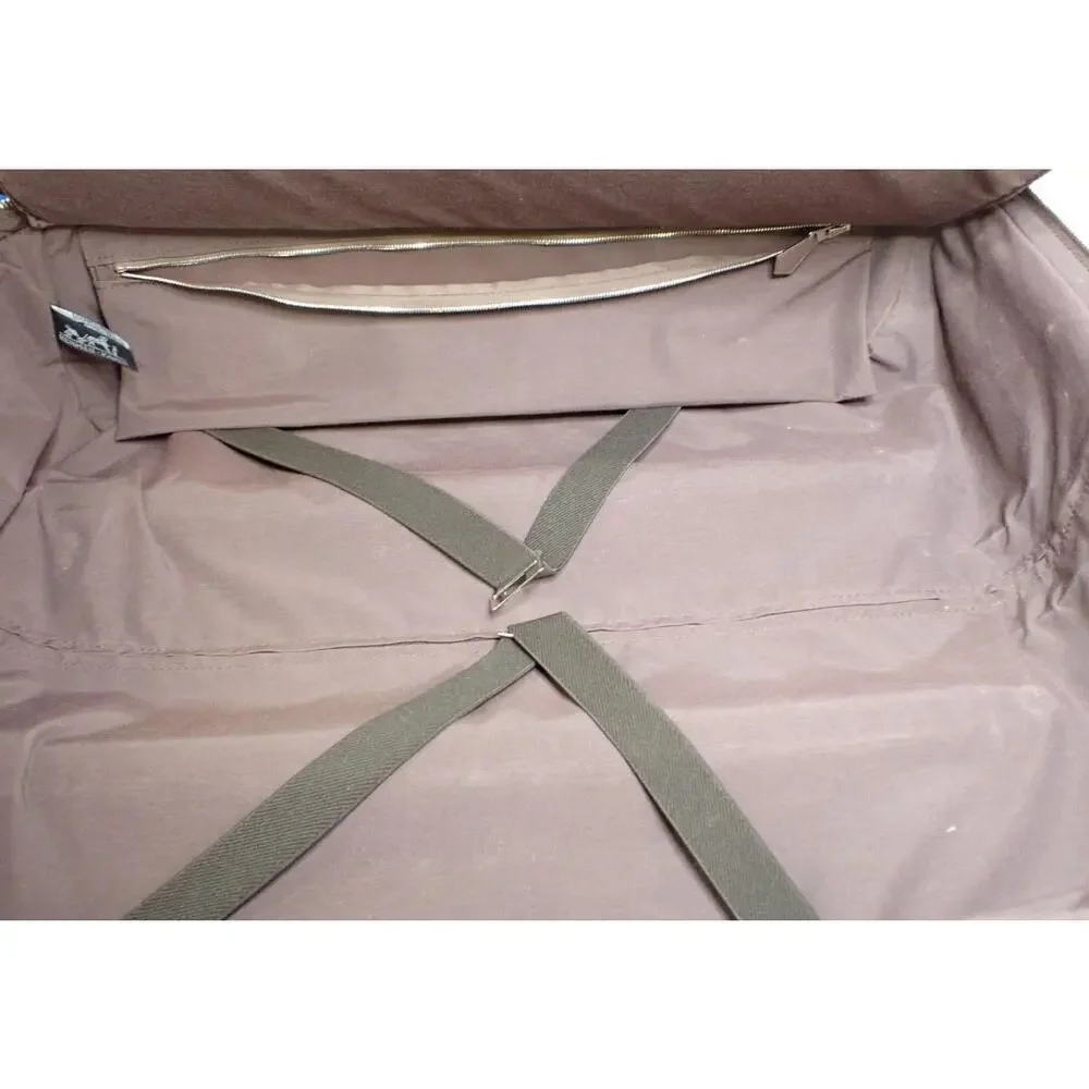 Hermes Vintage Suitcase Carry-On Acapulco Brown Rolling Bag Travel Luggage Rare